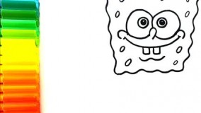 آموزش نقاشی بسیار زیبا _ نقاشی باب اسفنجی برای کودکان