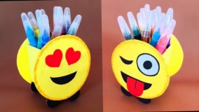 آموزش کاردستی های آسان _ ساخت جعبه با طرح ایموجی