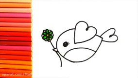 آموزش نقاشی فوق العاده حیوانات _ نقاشی زیبای پرنده‌