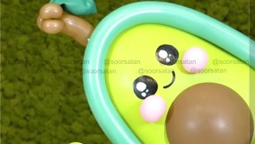 آموزش بادکنک آرایی میوه ها آووکادو