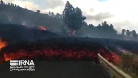 فوران آتشفشان در جزیره لا پالما اسپانیا