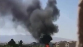 تصاویری از آنش سوزی در نزدیکی فرودگاه شیراز