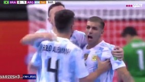 خلاصه فوتسال برزیل 1 - آرژانتین 2