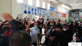 استقبال از هاشمیه متقیان در فرودگاه اهواز