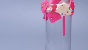 ایده دسر خانگی ؛ آموزش تزیین کیک و دسر رنگی