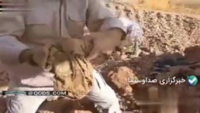 کشف پیکر یک شهید با پا‌های بسته