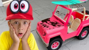 کارتون کودکانه سنیا _ نگرانی سنیا از کثيف شدن ماشین