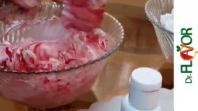 تزئین کیک هندونه ای با رنگ های خوراکی طبیعی