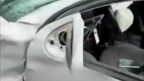 ویدئوی از تصادف وحشتناک ۵ خودرو در تبریز