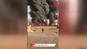 آتش‌سوزی وحشتناک در شرکت چرم بویین‌زهرا مهار