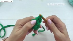 آموزش بافت سبد دسته دار بلند