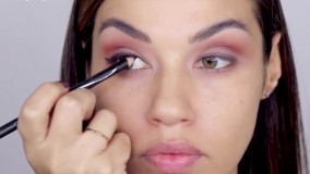آموزش آرایش کامل صورت -آرایش مشابه ریحانا با چشم خمار
