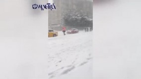 شرایط عجیب استانبول بعد از بارش شدید برف