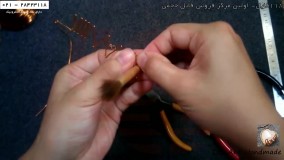 ساخت زیورآلات با مهره-بدلیجات رزینی-دستبند-(گردن آویز گل میخی)