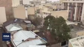 بارش برف در محله خانه - موزه سیمین دانشور