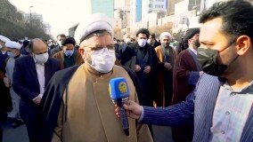 تشییع ایت الله گرایلی در حرم مطهر رضوی