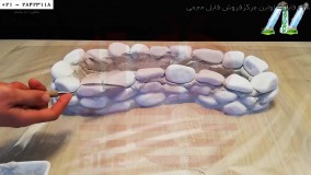 ساخت آبنما رومیزی-آبنما صخره ای-(آبنما رومیزی طرح کفش )