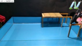 ساخت آبنما رومیزی-آبنما صخره ای-(آبنما طرح کلبه با چوب بستنی)