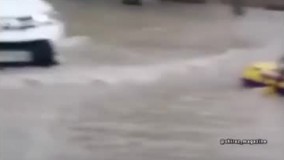 قایق سواری در شیراز پس از باران شدید !