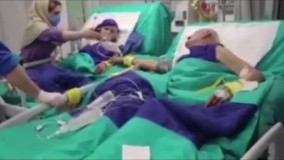 صحبت‌های عاشقانه مادربزرگ و پدربزرگ قبل از انتقال به اتاق جراحی