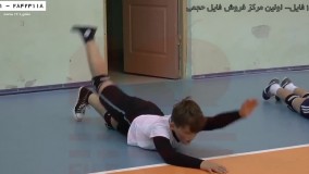 مبتدی والیبال - والیبال به کودکان  (تمرین با هدف دریافت سرویس)