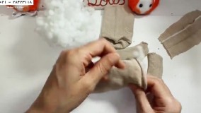 ساخت عروسک جورابی-عروسک با جوراب-عروسک پولیشی-دوخت عروسک سگ با جوراب