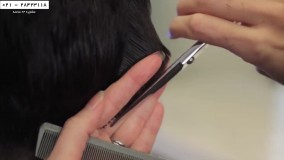 آرایش مردانه-اصلاح ریش مردانه-آموزش خط گرفتن پشت گوش و گردن با قیچی