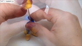 عروسک خمیری-ساخت عروسک رو یخچالی خمیری-آموزش ساخت عروسک پسر چتری