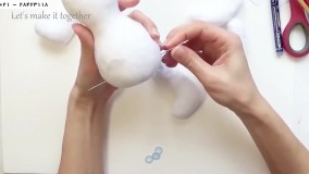 دوخت عروسک پولیشی با الگو-ساخت عروسک پولیشی- آموزش دوخت هیولای پشمالو1