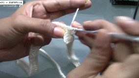 بافت پانچو دخترانه-بافت پانچو ساده با میل- ( انواع بافت پانچو )