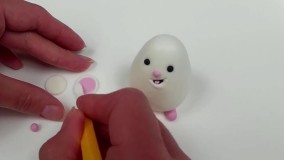 عروسک خمیری-ساخت عروسک رو یخچالی خمیری-آموزش ساخت موش با پنیر
