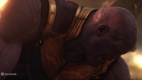 صحنه مبارزه مرد آهنی و تانوس در فیلم Avengers Infinity War (2018)