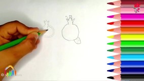 آموزش نقاشی انار با نشانه اَ شعر انار نقاشی با حروف الفبا