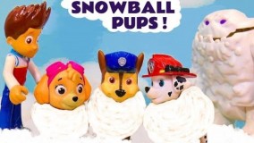 بازی با اسباب بازی سگ های نگهبان مبارزه با هیولای برفی