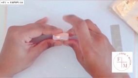 ساخت زیورآلات خمیری-اصول آموزش ساخت زیورآلات خمیری-گوشواره طلایی