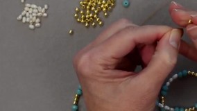 ساخت زیورآلات مهره ای-طرز ساخت دستبند با مهره-(ساخت گوشواره حلقه ای)