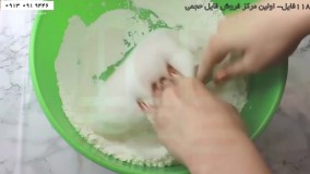 اسلایم در خانه-آموزش اسلایم شفاف-آموزش ساخت اسلایم کره ای