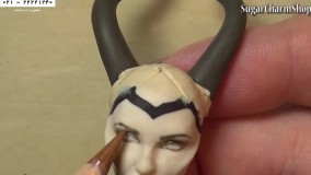 ساخت عروسک با خمیر-آموزش عروسک سازی-ساخت مالفیسنت