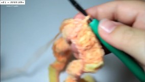 بافت پانچو-بافتنی-قلاب بافی-بافت شنل-بافت پانچو یقه اسکی چند رنگه