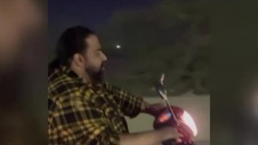 آواز خوانی و موتورسواری رضا صادقی در کیش