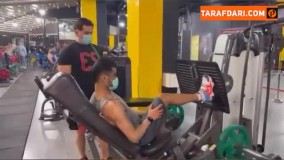 تمرینات عیسی آل کثیر در باشگاه بدنسازی