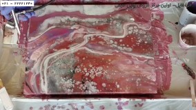 نقاشی با رزین-آموزش نقاشی آبستره-نقاشی آبستره  با روغن درخت چای