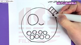 نقاشی به کودکان-آموزش نقاشی ساده-نحوه نقاشی کردن گوی شکلات