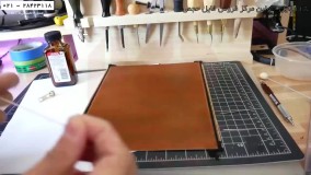دوخت کیف چرم-اموزش کیف دوزی با چرم-جامدادی چرمی