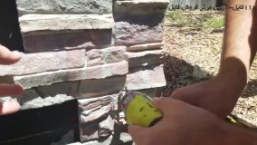 نصب سنگ آنتیک-نصب سنگ آنتیک روی کاغذ دیواری -روش نصب پانل های سنگی با پیچ و رول پلاک