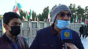 گلباران مزار شهدا در آرامگاه خواجه‌ربیع
