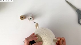 دوخت عروسک با پولیش -دوخت عروسک با پولیش-آموزش دوخت چشم مهره ای عروسک