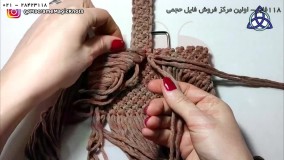 مکرومه بافی-آموزش مکرومه بافی رایگان-بافت کیف دستی دخترانه مکرومه