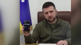 بغض رئیس‌ جمهور اوکراین مقابل دوربین