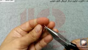 ساخت زیورآلات-زیورآلات زینتی-ساخت بدلیجات-ساخت گوشواره طرح عنکبوت با سیم مسی و نگین